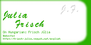 julia frisch business card